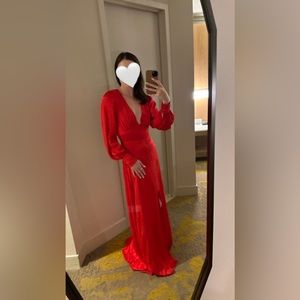 AFRM Alvin Long Sleeve Snakeskin dress XS NWOT